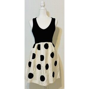Alice + Olivia Women Size XS Silk Polka V-Neck Mini Tank Dress Occasion Wedding